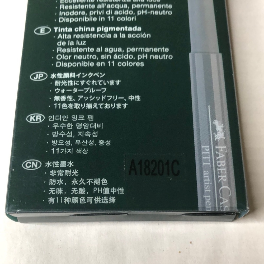 Faber-Castell, 6 Pitt Artist Pens - Black & Grays - Picture 5 of 12